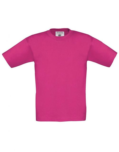 Dětské růžové tričko B&C Exact