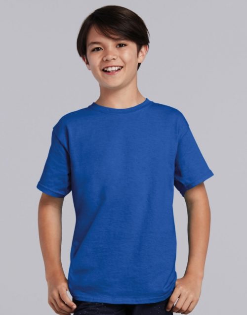 Dětské modré bavlněné tričko Gildan
