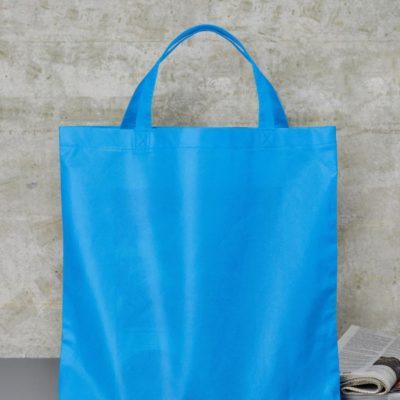 Modrá taška z netkané textilie Basic