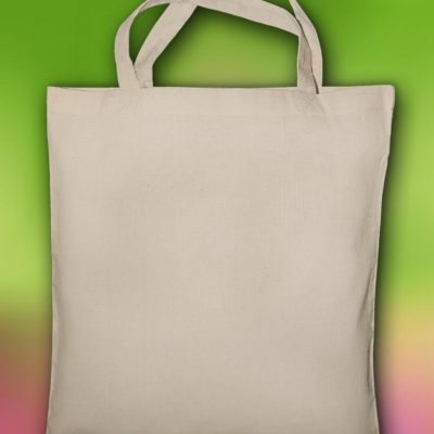 Organická bavlněná nákupní taška s krátkými uchy